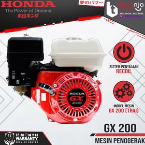 [EZM.3505261] Mesin Penggerak Honda GX 200 Thailand 6.5 HP Bensin Engine Serbaguna
