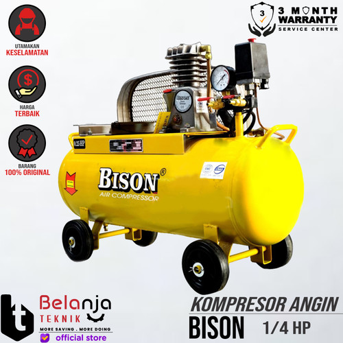[EZM.3505265] Bison Air Compressor 0.25 HP Kompresor Angin Unloaded 1/4 HP