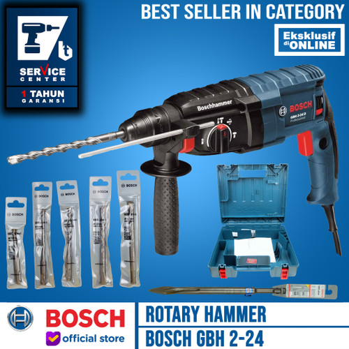 [EZM.3505277] Bosch Mesin Bor Tembok Rotary Hammer Drill GBH 2-24 DRE 24 MM 790 Watt