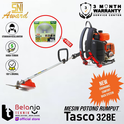 [EZM.3505286] Tasco Mesin Potong Rumput Gendong 328 E Brush Cutter 328E 2 Tak