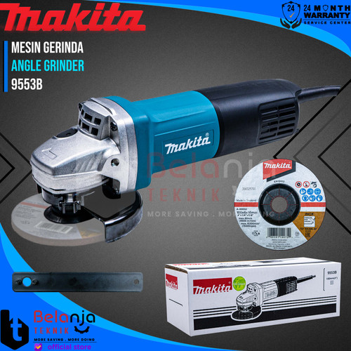 [EZM.3505340] Makita Gurinda 4" 9553 B 4 Inch 9553B 600 WATT 100 MM