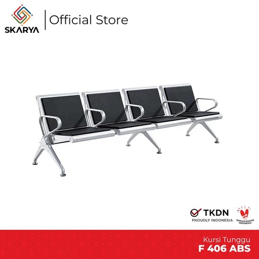 [EZO.6500386] Kursi Tunggu Bandara Kursi Tunggu Besi F 406 ABS (Baru)