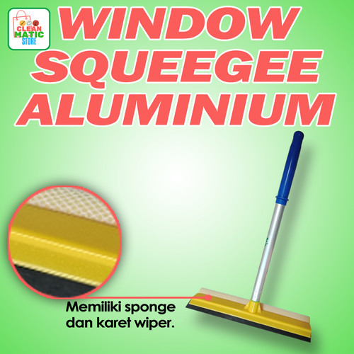 [EZM.0200016] Clean Matic Window Squeegee Aluminium Pembersih Kaca Multifungsi