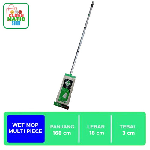 [EZM.0200019] WET MOP MULTI PIECE - Alat Pel Lantai Dengan Tongkat 3 Bagian Ringan