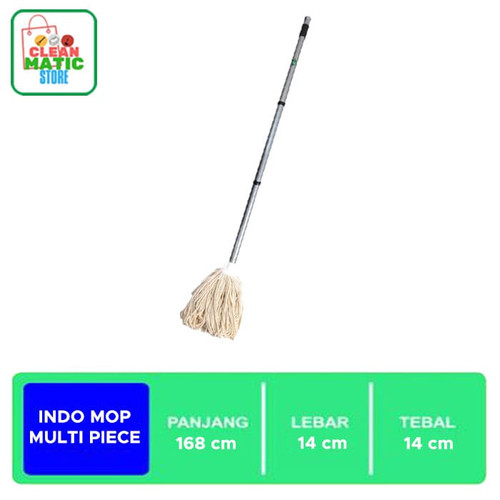 [EZM.0200021] INDO MOP MULTI PIECE - Alat Pel Lantai Dengan Tongkat 3 Bagian Ringan