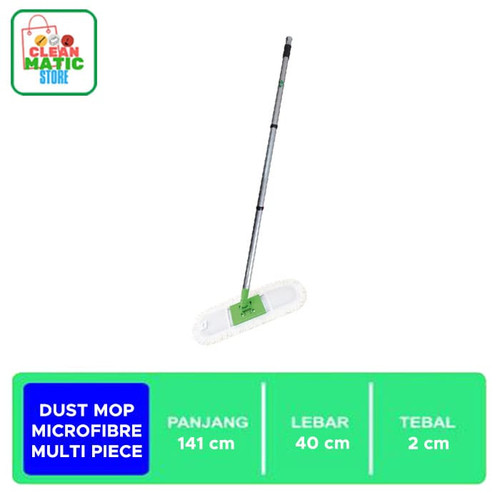 [EZM.0200025] DUST MOP MICROFIBRE MULTI PIECE - Pendorong Debu 3 Bagian Tongkat Kuat