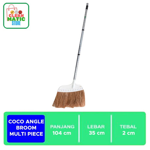 [EZM.0200030] COCO ANGLE BROOM MULTI PIECE - Sapu Dengan Tongkat 3 Bagian Ringan