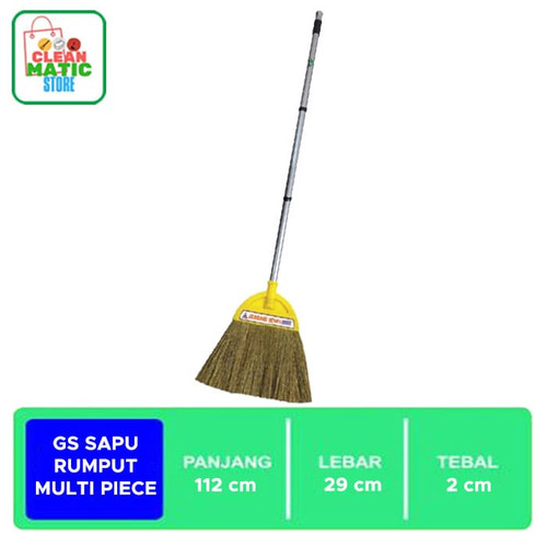 [EZM.0200033] GUNUNG SEWU SAPU RUMPUT MULTI PIECE - Dengan tongkat 3 bagian