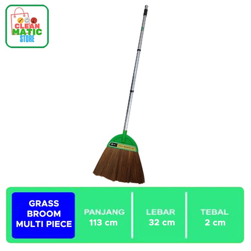 [EZM.0200034] GRASS BROOM MULTI PIECE - Sapu Rumput Tongkat 3 Bagian Berkualitas