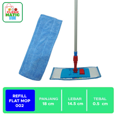 [EZM.0200309] REFILL FLAT MOP 002 - Isi Ulang Alat Pel Datar Microfiber Untuk Lantai