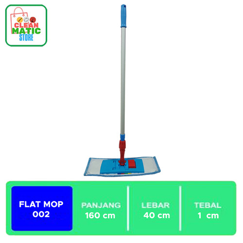[EZM.0200037] FLAT MOP 002 - Set Alat Pel Datar Microfiber Untuk Lantai Berkualitas