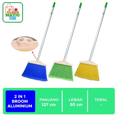 [EZM.0200057] 2 IN 1 BROOM ALUMINIUM
