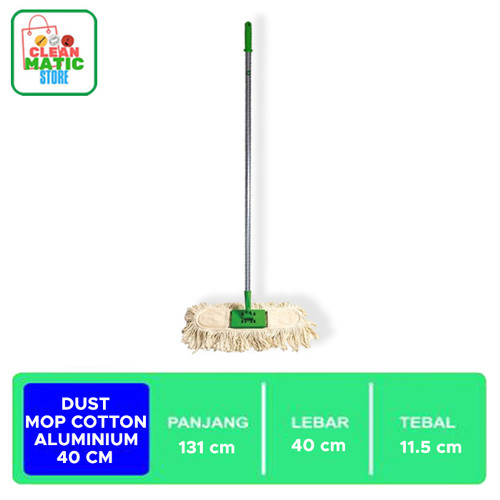 [EZM.0200067] DUST MOP COTTON 40 CM ALUMINIUM