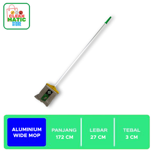 [EZM.0200068] WIDE MOP ALUMINIUM ( ALAT PEL LEBAR TONGKAT ALUMINIUM )