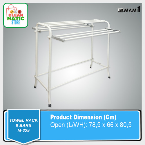 [EZM.0200122] TOWEL RACK 9 BARS