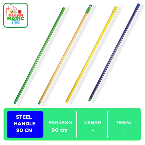 [EZM.0200186] Clean Matic - Steel Handle 90 cm Tongkat Sapu Natural