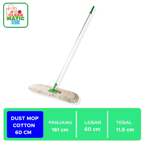 [EZM.0200215] Clean Matic - Pendorong Debu Dust Mop Cotton 60 CM