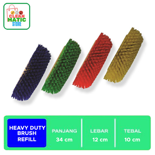 [EZM.0200235] Clean Matic - Isi Ulang Sikat Outdoor (Heavy Duty Brush Refill)