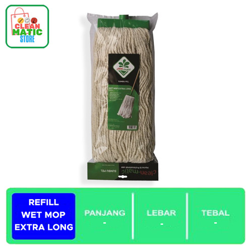 [EZM.0200250] Clean Matic - Isi Ulang Mop Ekstra Panjang (Wet Mop Extra Long Refill)