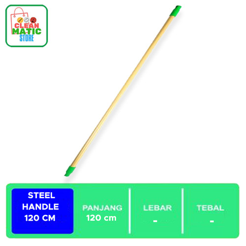 [EZM.0200255] Clean Matic - Steel Handle 120 cm (Tongkat Sapu dan Alat Pel)