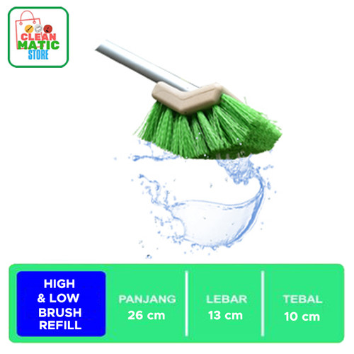 [EZM.0200262] Clean Matic - Isi Ulang Sikat Outdoor (High&Low Brush)