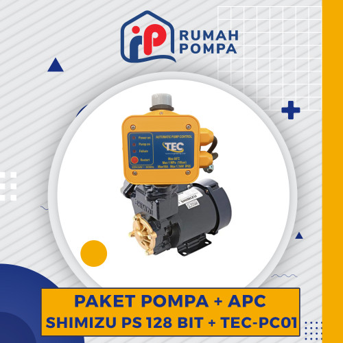 [EZM.1160134] Paket Pompa + APC Untuk Pompa Booster Shimizu PS 128 BIT