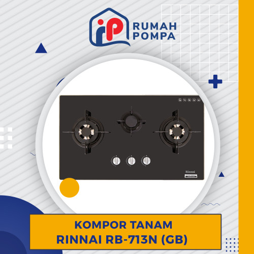 [EZM.1160251] Kompor Tanam 3 Tungku Rinnai RB-713N (GB)