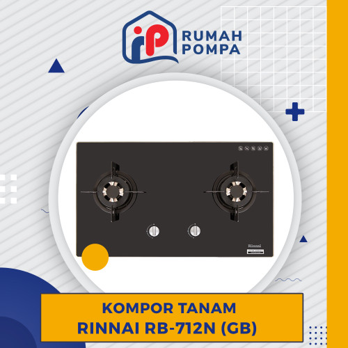 [EZM.1160252] Kompor Tanam 2 Tungku Rinnai RB-712N (GB)