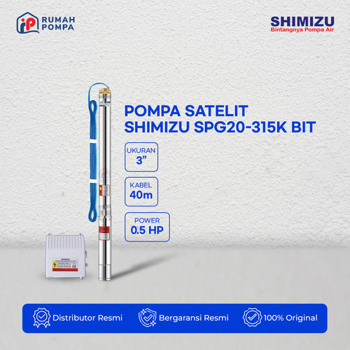 [EZM.1160381] POMPA AIR SUBMERSIBLE 0.5 HP SHIMIZU SP 315 K ORIGINAL