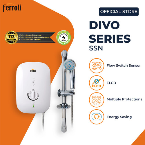 [EZM.1160382] Water Heater Listrik Instant Ferroli Divo SSN 2.4S