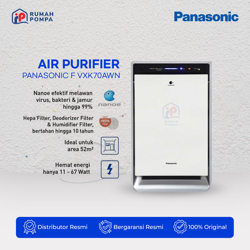 [EZM.1160386] Air Purifier Panasonic F VXK70AWN Nanoe Hepa Filter