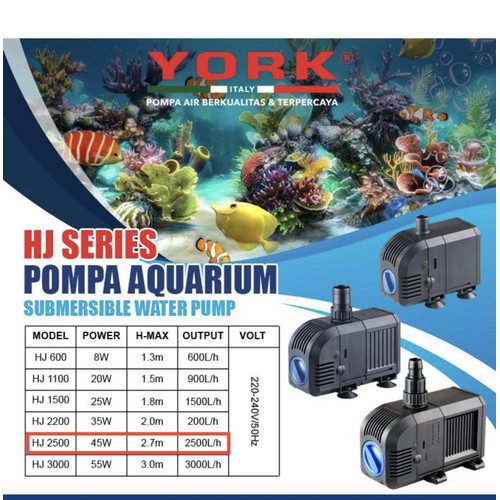 [EZM.1160393] Pompa Aquarium York HJ Series 600-3000