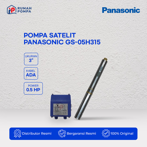 [EZM.1160403] Pompa Air Submersible 3 Inch 0.5 HP Panasonic GS-05H315 + Kabel