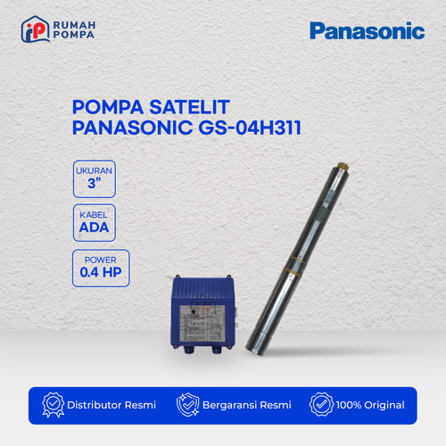 [EZM.1160404] Pompa Air Submersible 3 Inch 0.4 HP Panasonic GS-04H311 + Kabel