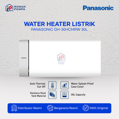 [EZM.1160408] Water Heater Elektrik | Pemanas Air Listrik Panasonic DH-30HCMRW 30L