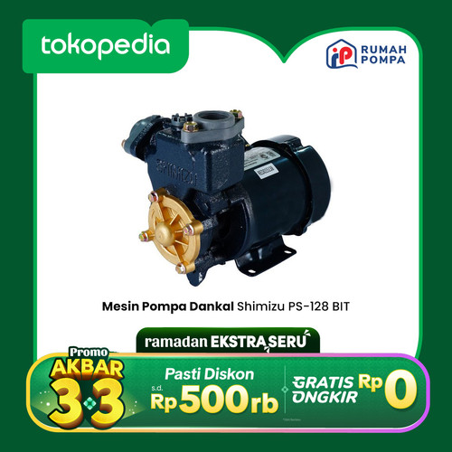 [EZM.1160526] POMPA AIR SHIMIZU PS-128 BIT ORIGINAL GARANSI 1 TH - Pusat
