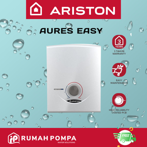 [EZM.1160562] Water Heater Electric Ariston Pemanas Air Listrik Instan Aures Easy