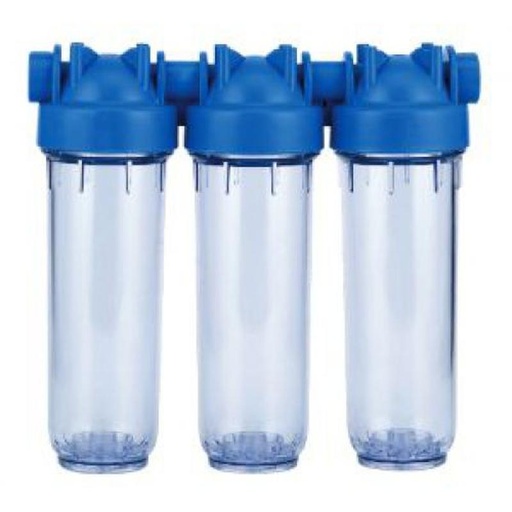[EZM.1160583] Paket Filter 3 Step Spun, CTO & GAC | Housing Transparan Jernih