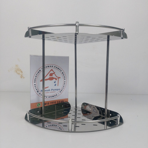 [EZM.1160589] Rak Sabun 2 Susun Sudut Stainless