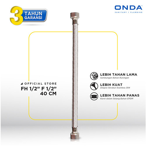 [EZM.1160704] Flexible Hose / Selang Fleksibel ONDA FH 1/2” F 1/2” 40cm