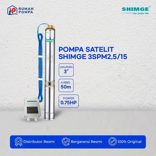 [EZM.1160732] Pompa Submersible 3 Inc SHIMGE 3SPM2.5/15 + KABEL 50 METER