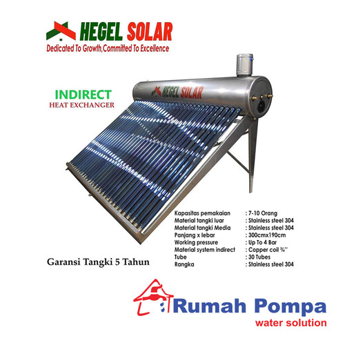 [EZM.1160742] Water Heater Solar HEGEL SOLAR 300 Liter Stainless