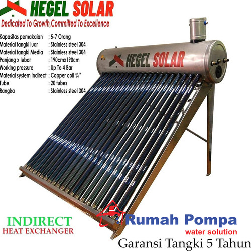 [EZM.1160743] Water Heater Solar HEGEL SOLAR 200 Liter Stainless