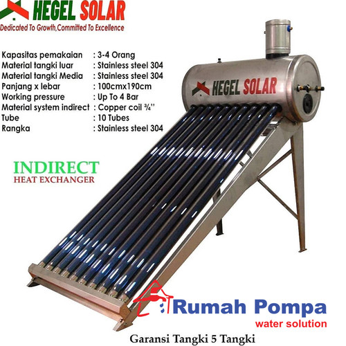 [EZM.1160744] Water Heater Solar "HEGEL SOLAR" 100 Liter Full Stainless Steel