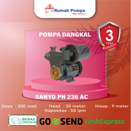 [EZM.1160774] PH 236AC Pompa Air Dangkal Sanyo