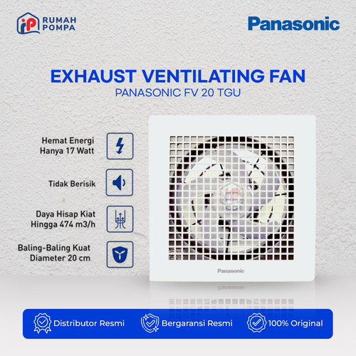 [EZM.1160884] Ceiling Exhaust Ventilating Fan Panasonic 8" (20 cm) FV 20 TGU