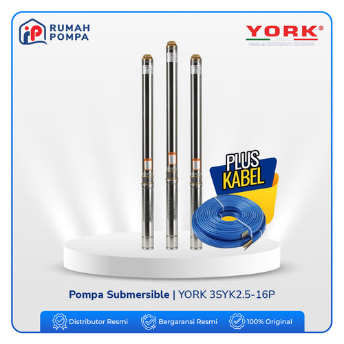 [EZM.1161103] SUBMERSIBLE YORK 3SYK2.5-16P 0.75HP + Kabel