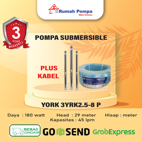 [EZM.1161877] SUBMERSIBLE YORK 3SYK1.8-8P Plus Kabel