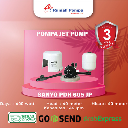 [EZM.1161199] MESIN POMPA AIR JETPUMP SANYO PDH 605 JP