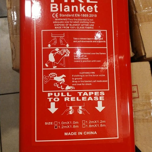 Fire blanket 1,2x1,8 selimut pemadam api otomatis